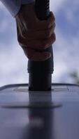 A Modern Device Positioned Underneath a Bright and Clear Sky in an Outdoor Environment video