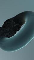 An Artistic Representation of an Abstract 3D Shape Featuring a Textured and Colorful Surface video