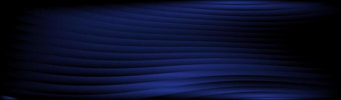 Abstract dark blue wavy background with 3d effect. vector