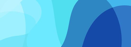 Abstract blue and cyan gradient background with curved shapes. vector