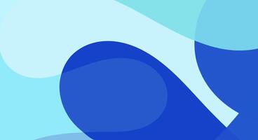 Abstract blue and light blue background with smooth curves. vector