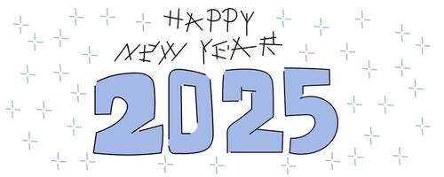 new year banner with number 2025 vector