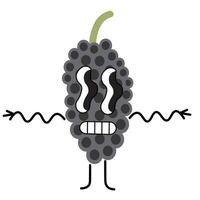 mulberry doodle character vector