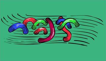 abstract urban factory elements in doodle style on green background vector