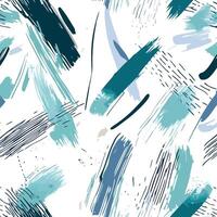 Modern Abstract Pattern , Artistic Brush Strokes on White. vector