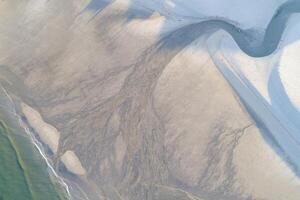 aerial view of a beach in the north of Portugal at sunrise photo