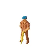 Miniature construction worker isolate on white background with clipping path photo