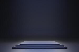 An empty stage with a light on it photo
