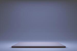 An empty platform on a dark background photo