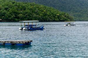 Beautiful landscape of Sabang island in Sumatera, Indonesia. Tour boat for tourist and divers at Sabang and Rubiah island. photo