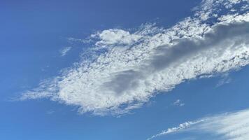White clouds on the blue sky. photo