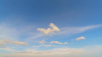 White clouds on the blue sky. photo