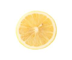 Top view of fresh ripe yellow lemon fruits in half isolated on white background with clipping path photo
