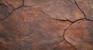 Detailed texture of cracked and weathered rock surface photo