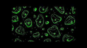 Neon frame effect, Rock Climbing Holds Colorful holds for climbing walls on black background video
