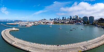 Aerial View of San Francisco Skyline with Transamerica Pyramid photo
