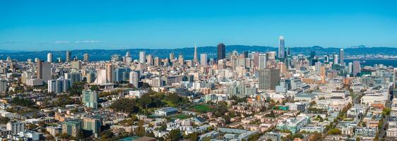 Aerial View of San Francisco Skyline with Iconic Landmarks photo