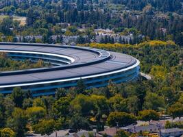 Aerial View of Apple Park Campus in Cupertino, California photo