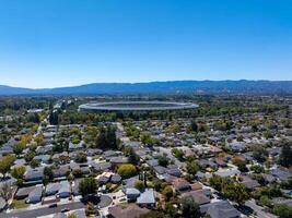 Aerial View of Apple Park and Surrounding San Francisco Bay Area photo