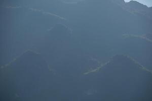 landscape view from mountain with cloudy sky photo