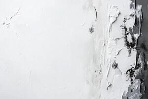 A striking display of layered paint textures contrasts vividly against a clean white background, emphasizing the artistic interplay of colors and forms. The textured layers invite visual exploration. photo