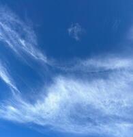 The pattern of clouds with blue sky in the background photo