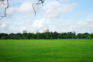 The View of Victoria Memorial Hall from Maidan Kolkata photo