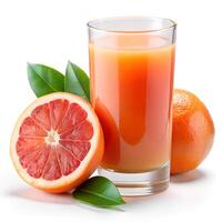 Grapefruit Juice isolated on a white background photo