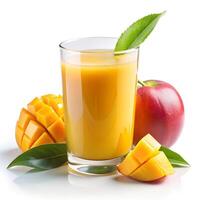 Mango Juice isolated on a white background photo