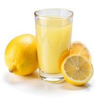 Lemon Juice isolated on a white background photo