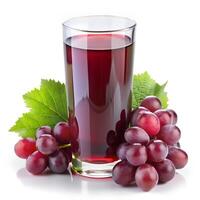 Grape Juice isolated on a white background photo