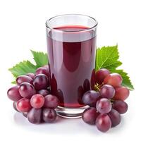 Grape Juice isolated on a white background photo
