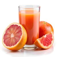 Grapefruit Juice isolated on a white background photo