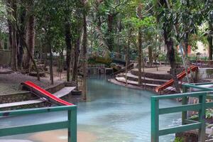 the atmosphere of the river in a tourist spot photo