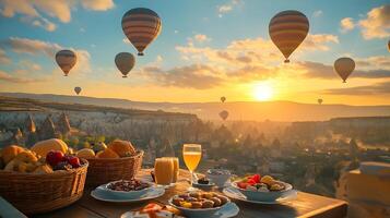 Breakfast with a View, Cappadocia's Balloon Sunrise photo