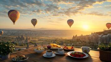 Breakfast with a View, Cappadocia's Balloon Sunrise photo