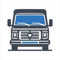 Van front view icon vector