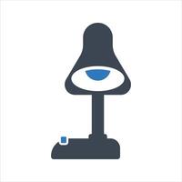 Desk lamp icon. Table lamp icon vector