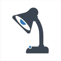 Desk lamp icon. Table lamp icon vector