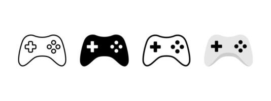Gamepad icon. Joystick illustration. Gaming console symbol. Videogame controller sign. Gaming device pictogram. Entertainment VR system concept. vector