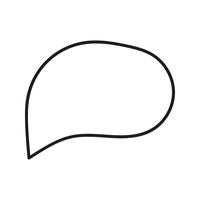 Empty speech bubble for message and text. Hand drawn doodle quotes boxes illustration. vector