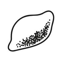 Lemon whole for menu or recipe. Hand drawn doodle illustration. vector