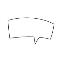 Empty speech bubble for message and text. Hand drawn doodle quotes boxes illustration. vector