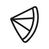 Lemon slice for menu or recipe. Hand drawn doodle illustration. vector