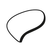 Empty speech bubble for message and text. Hand drawn doodle quotes boxes illustration. vector