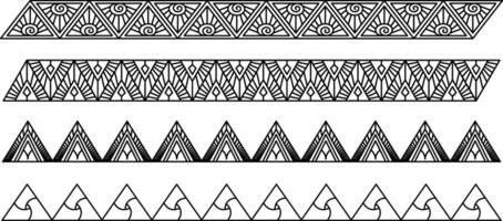 Tringle border frame set design vector