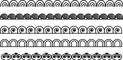 Simple border set design vector