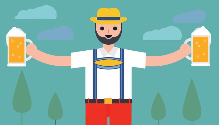 The Germany man with lederhosen