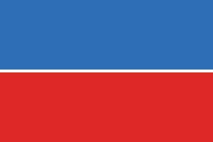 The of a Flag of the Leninsky district. vector