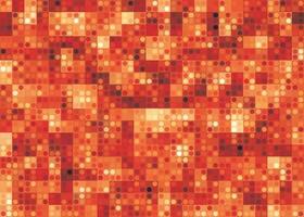 A colorful, abstract pattern of squares and circles in orange vector